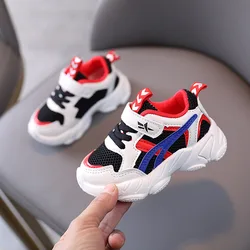 Chaussures de Sport pour enfants, baskets en tissu Patchwork, décontractées, à semelle souple, respirantes, à la mode, pour garçons et filles 