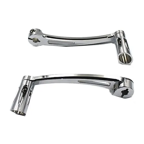 2x CNC рычаг переключения для носка, пятки W/перевертышки для Harley Electra Glide Fatboy FLTRX FLHT FLH FL Road King Softail - Цвет: chrome