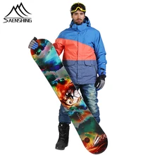 Saenshing, водонепроницаемый лыжный костюм, мужская куртка для горного катания на лыжах+ штаны для сноуборда, дышащая зимняя куртка для снегохода-30 градусов