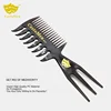 1PC Retro Oil Head Fork Back Two Comb Hairdressing Plastic Comb Men's Styling Flat Wide Tooth Barber G0417 ► Photo 3/5