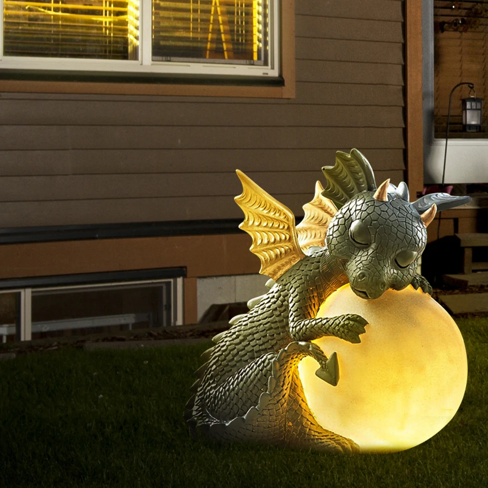 Lampe De Table En Résine En Forme De Dinosaure En 3d, Veilleuse, Modèle  Dragon, Décoration Pour Jardin, Cour Extérieure - Nouveauté Éclairage -  AliExpress