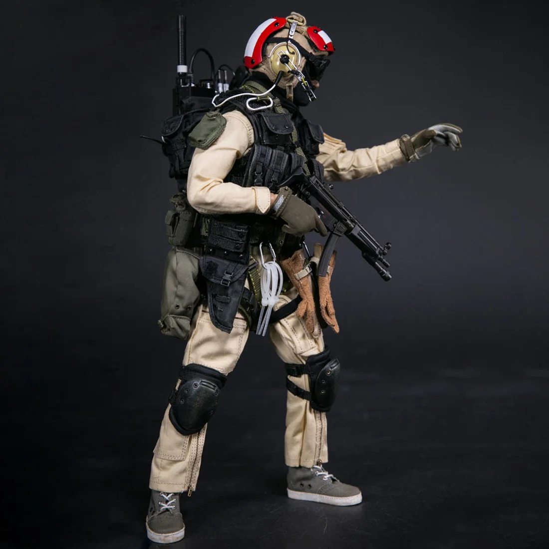 1/6 30 см солдатская модель костюм реалистичный головной убор DIY ручной работы морской котики капитан экшн и игрушечные фигурки-красный шлем
