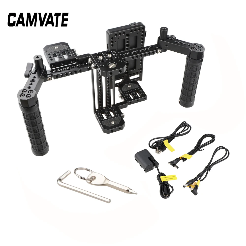 CAMVATE 7 &quotрежиссерская клетка для монитора с V блокировкой разветвитель питания и
