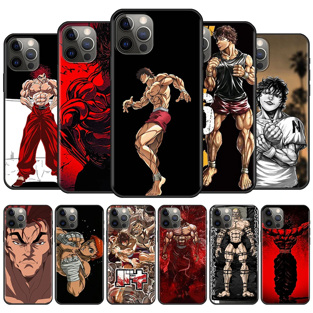 刃牙をgrapplerオリジナルアニメ電話ケースiphone 14 13 12 11プロxr最大xr 8 7 6s 6プラスカバーシェルtpu 電話用緩衝材 Aliexpress