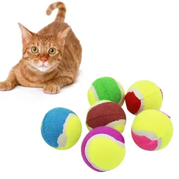 

6pcs Interactive Pet Dog Squeaky Balls Pet Cat Dog Puppy Ball Toys For Small Medium And Large Dogs Training (Random Color)