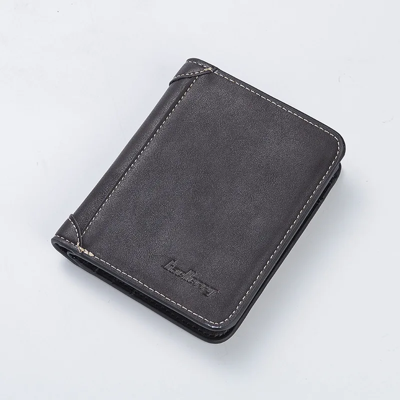 Vertical-Black Топ, Винтажный Мужской кожаный Роскошный кошелек, короткие тонкие мужские кошельки, зажим для денег, кредитная карта, цена в долларах, Portomonee Carteria - Цвет: Vertical-Black