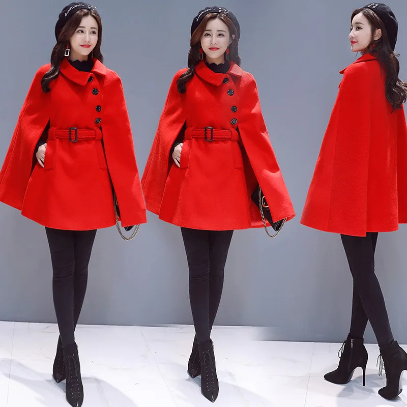 

Woolen Jacket Versatile Trend Simple Solid Color Long Sleeve 2019 Autumn Olo Collar Cool Slimming Slim Fit