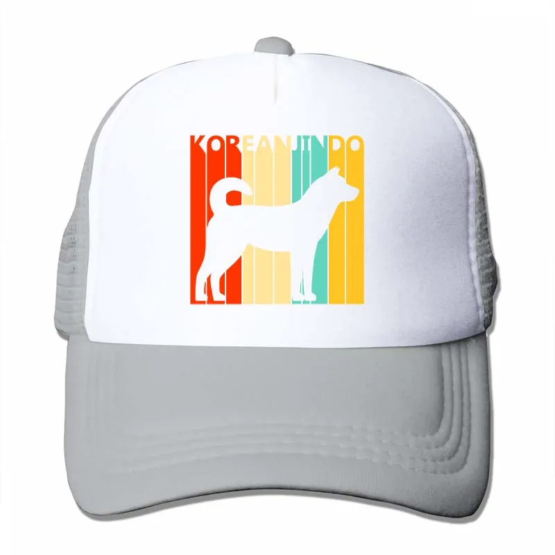 Корейский Jindo Винтаж Ретро корейский Jindo собака подарок#1626 бейсбольная кепка для мужчин и женщин Кепка для водителя грузовика модная Регулируемая Кепка - Цвет: 4-Gray