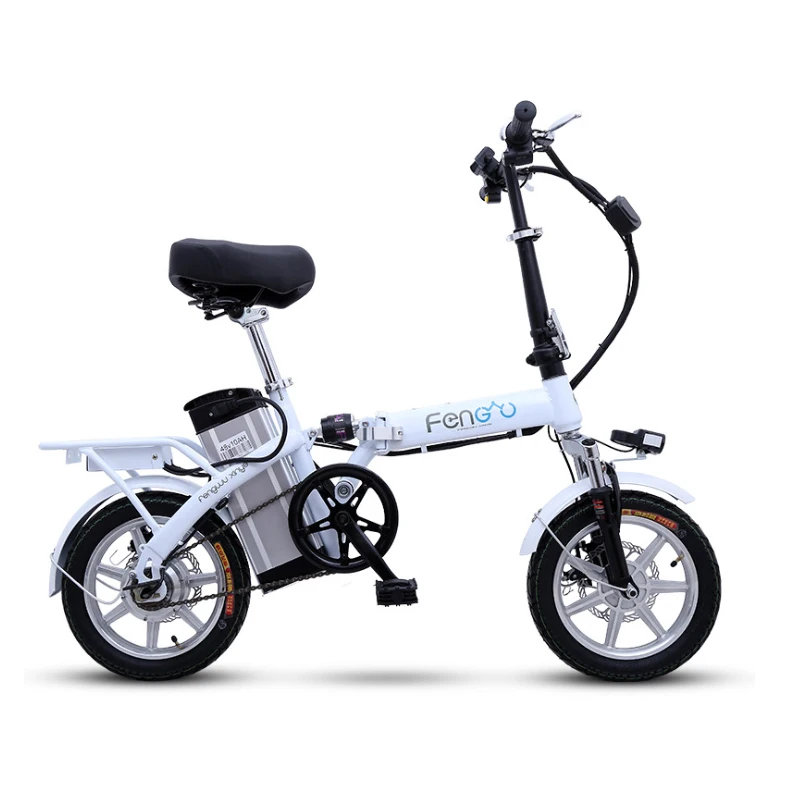 Портативный складной электрический велосипед 14 дюймов электрический велосипед съемный аккумулятор ebike два дисковых тормоза электрический велосипед мини взрослый e велосипед