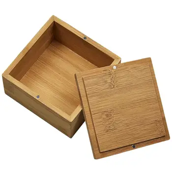 

Square Bamboo Storage Box Jewelry Socks Underwear Bras Socks Ties Storage Boxes Drawer Cosmetic Divider With Lid