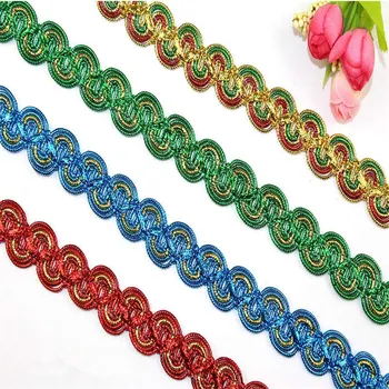 

13meters color braid lace ribbon clothing curtain home bedding accessories 2cm wide lace trims DIY Wedding decoration underwear