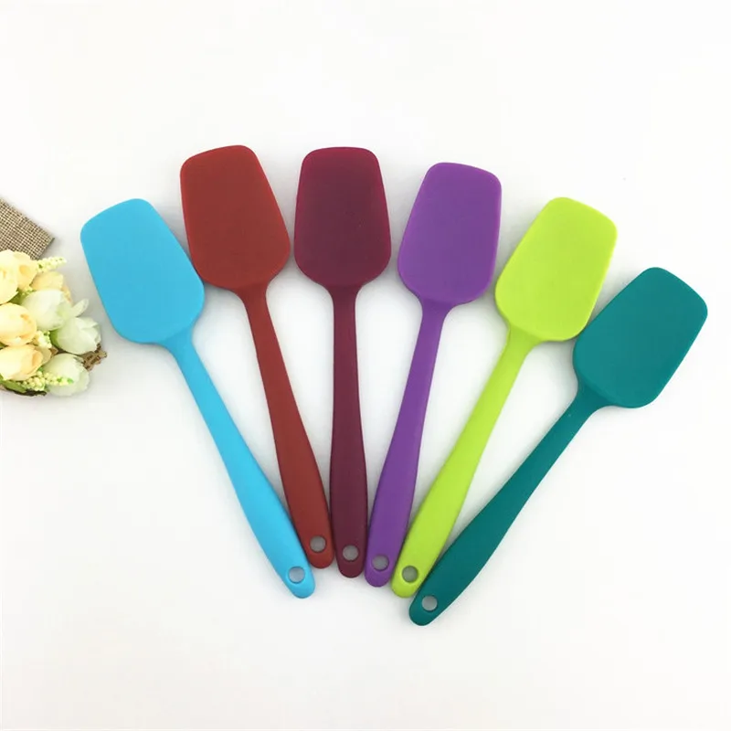  1 pc Silicone Spatula Baking Rubber Scraper integrated high temperature resistance