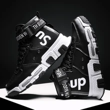 Брендовые классические кожаные мужские ботинки в винтажном стиле; сезон осень-зима; Теплые ботильоны с высоким берцем; мужская повседневная обувь; кроссовки