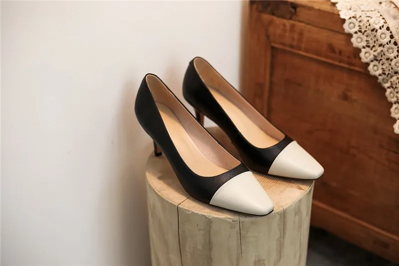 FEDONAS туфли-лодочки в сдержанном стиле; новые женские туфли из натуральной кожи; сезон весна-осень; классическая женская офисная обувь на высоком каблуке; классические туфли-лодочки с закрытым носком