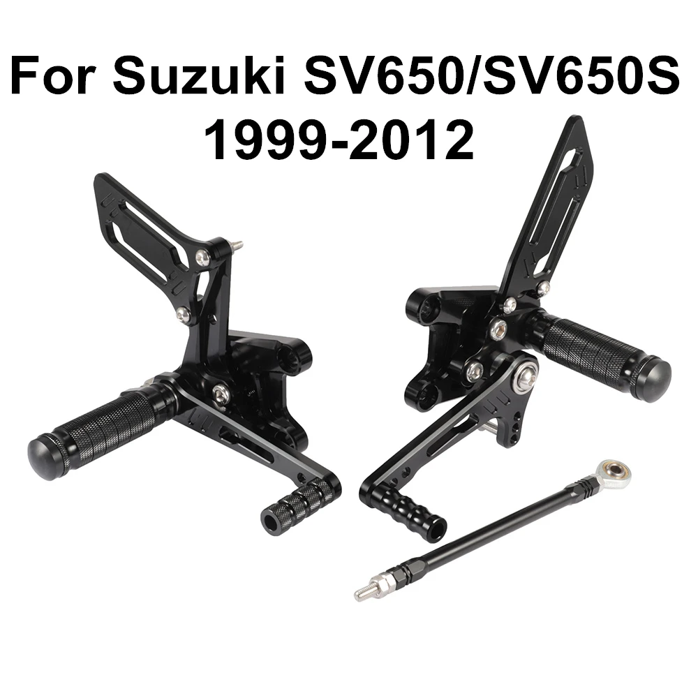 Для Suzuki SV650 SV650S SV 650 S 1999-2012 Мотоцикл с ЧПУ Регулируемые наездники задние наборы Rearset подножка подножки D40