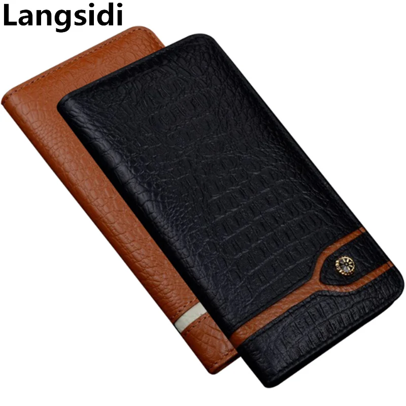 

Business genuine leather magnetic phone case for OnePlus 7T Pro/OnePlus 7T phone holster case standing flip cover phone bag capa