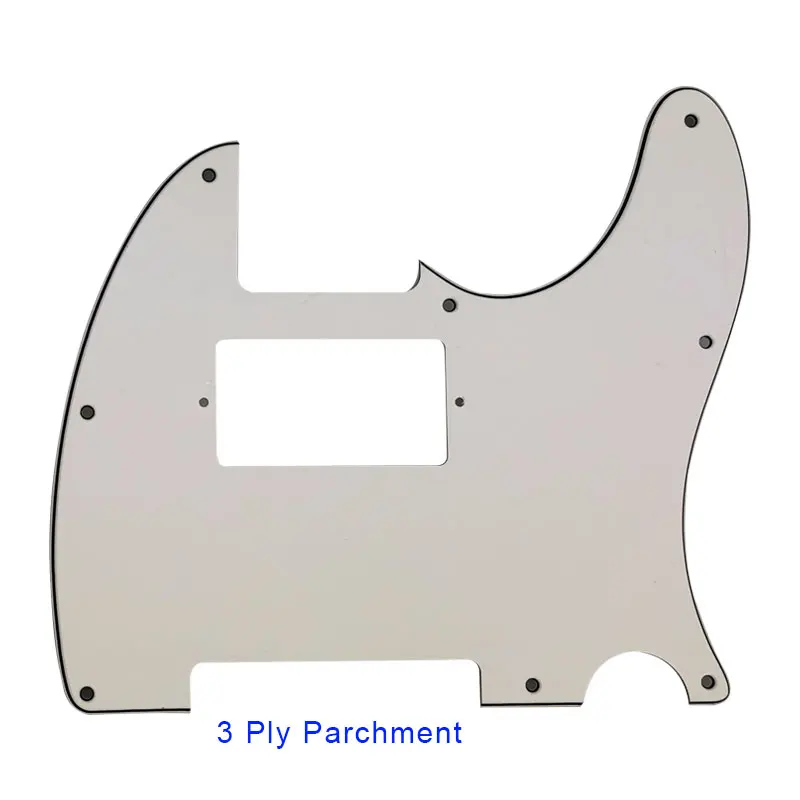 3 Ply parchment Pleroo индивидуальная гитара Запчасти для 8 винты для отверстий US Tele Guitar Pickguard с PAF хамбакером - Цвет: 3 Ply parchment