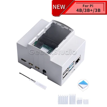 

ABS Electrical Box Plastic Case for Raspberry Pi 4B / 3, with Heat Sinks Screw Driver for Raspberry Pi 4 / 3 B + / 3 B