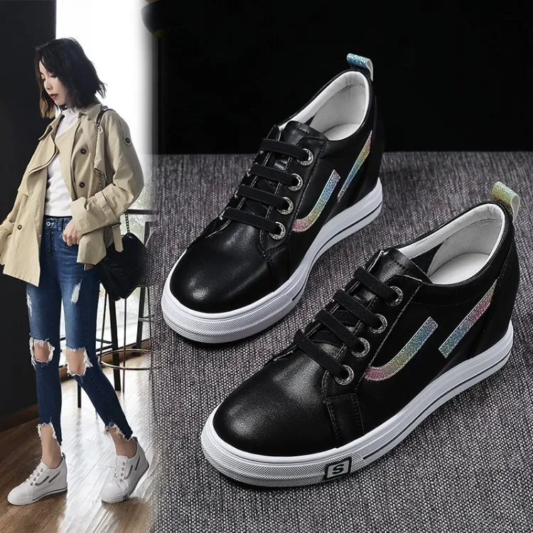 

Item Number Pq36-4 [Chengdu Handmade Shoes] Spring New Style Genuine Leather Elevator Shoes Lace-up Casual White Shoes