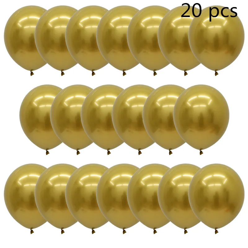 metallic gold /20/50 шт 12 дюймов; декор в виде золотистых металлических ювелирные изделия из жемчуга белого шарики Baby Shower одежда для свадьбы, дня рождения Золотой воздушные шары с конфетти цвета розовое золото, игрушки для детей - Цвет: metallic gold