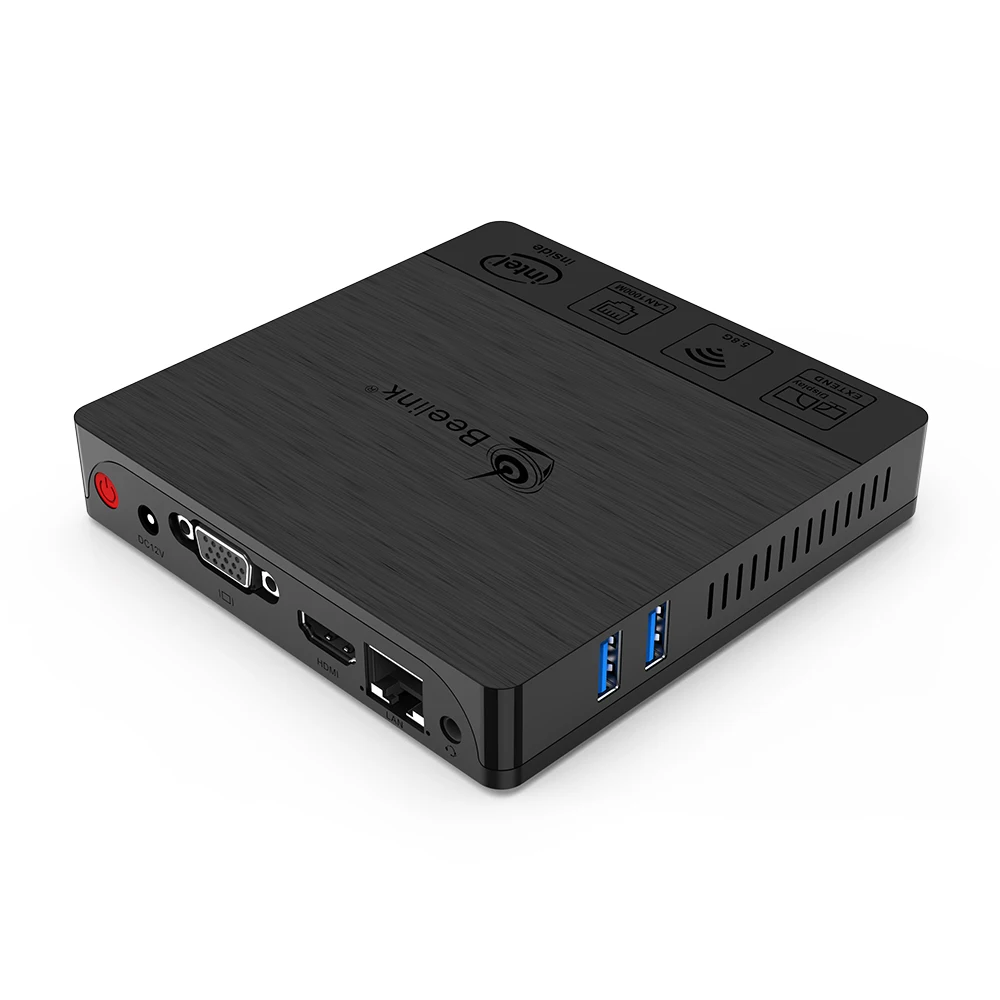 Beelink BT4 мини ПК Windows 10 Intel 4 ядра Гб ОЗУ 64 HDD настольные компьютеры nuc win10 HTPC HDMI VGA выход