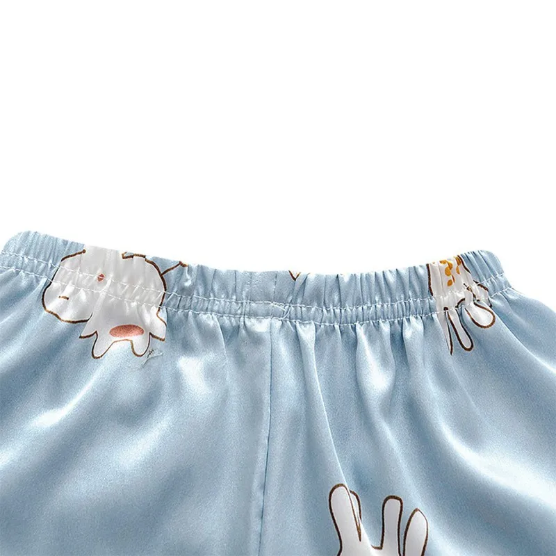 Детская одежда пижамные комплекты для малышей комплект одежды с рисунком оленя для мальчиков и девочек, детская блузка с короткими рукавами топы+ шорты, одежда для сна, пижамы