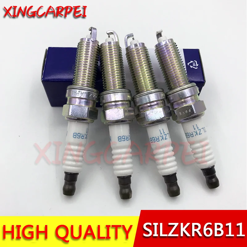 6 × 18855-10080 SILZKR6B11 иридиевая Свеча зажигания для hyundai i20 i30 ix35 CW ix20 для Kia RIO Carens III для TOYOTA PIXIS автозапчасти