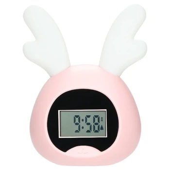 

Table Clock LED Intelligence Alarm Clock Digital Snooze Wake Up Light Electronic Large Time Temperature Display