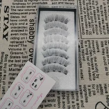 Pestañas postizas magnéticas 3D, 5 imanes, 8 Uds., duraderas, hechas a mano, de visón Artificial Natural, con pinzas