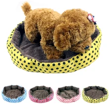 Прочная восьмиугольная теплая мягкая домашняя кровать для собаки, хлопковая Подушка, коврик для щенка, маленький круглый точечный домик для питомца