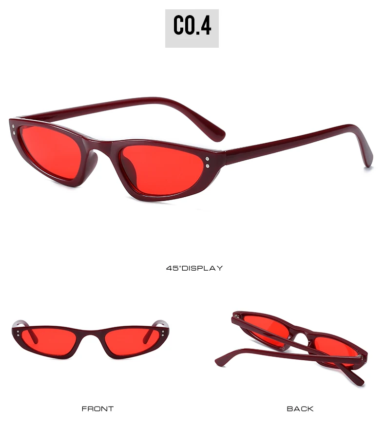 Маленькие солнцезащитные очки "кошачий глаз" для женщин, черные, красные очки, ретро оттенки для женщин, Lentes De Sol Mujer Oculos Feminino UV400