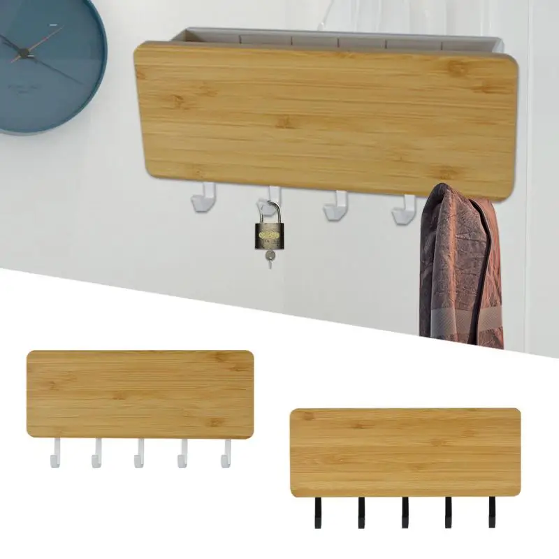 Экономия пространства Простой настенный стеллаж для хранения с крючком крючок