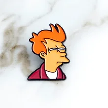Европа и Америка Креативный стиль брошка мультфильм Philip J. Fry Futurama брошь настраиваемая