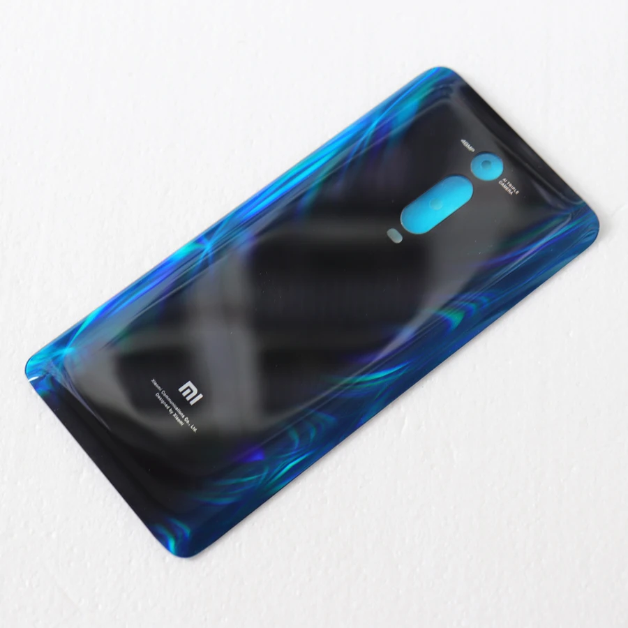 Blue ( 2 ) Чехол для батареи Задняя стеклянная панель для Xiaomi mi 9T mi 9T Крышка для батареи задняя дверь Чехол карбоновый черный - Цвет: Blue ( 2 )
