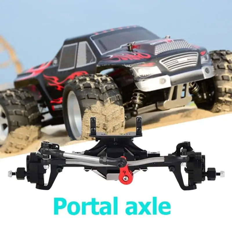 

Metal Front Rear Portal Axle Finishing Stainless Hardened Steel Process 1/10 RC Crawler Car Parts for Axial SCX10 II 90046