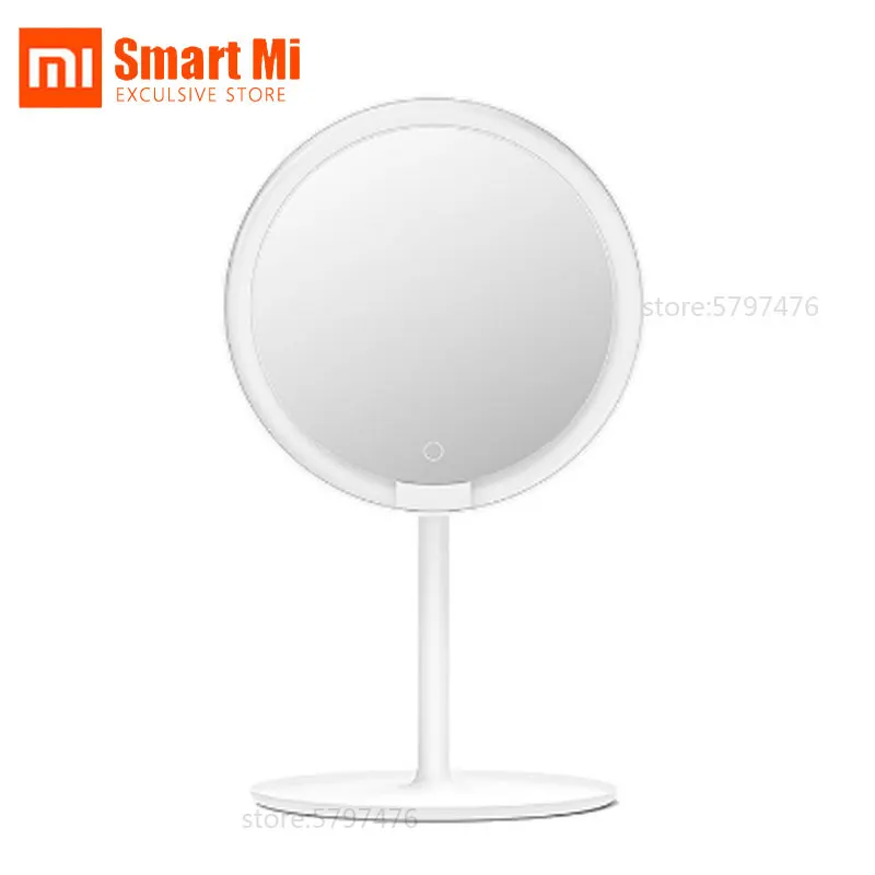 

Xiaomi Mijia LED Makeup Mirror Wireless Portable Type-c Rechargeable Lighted Desktop Mirror Makeup Lamp Table Lamp Mirror