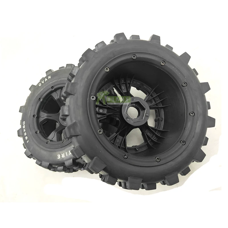 Колесная шина Knobby Передняя 195x75 мм и задняя 195x80 комплект для сборки подходит 1/5 HPI