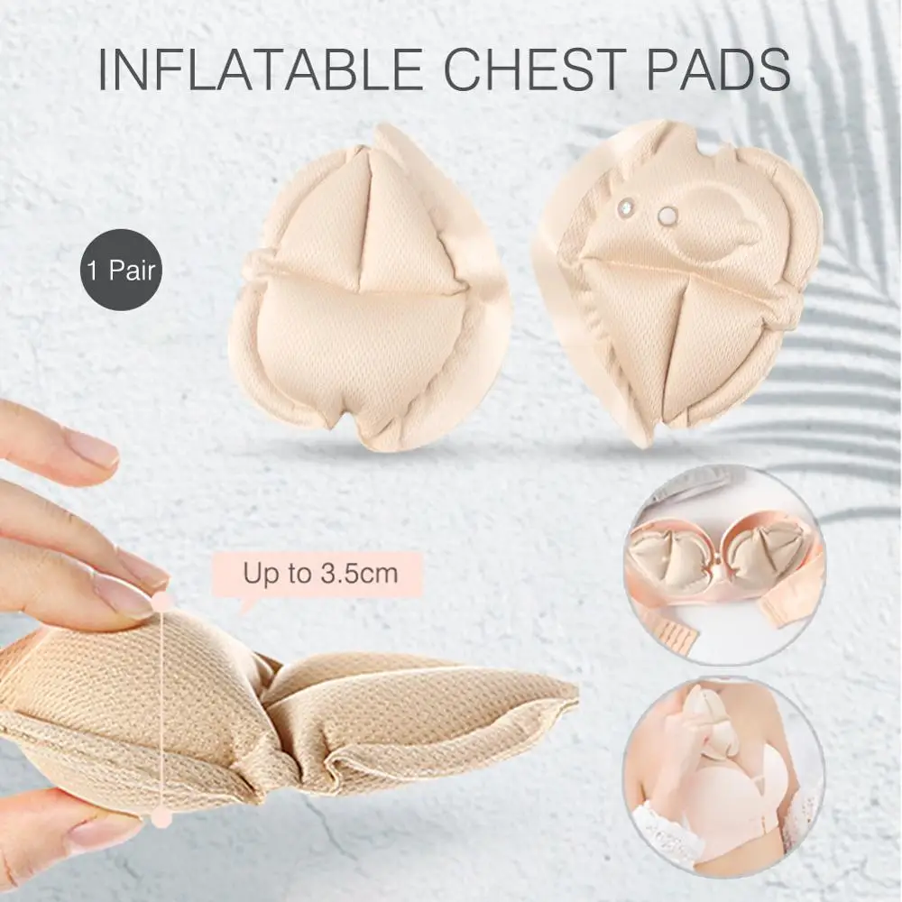 

2pcs Inflatable Bra Padded for Swimsuit Breast Push Up Fill Brassiere Breast Patch Pads Women Intimates Accessories