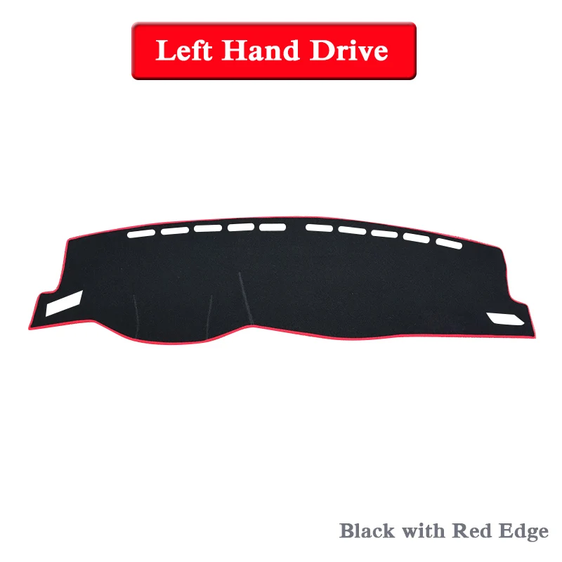 Black Red LHD Автомобильный Стайлинг приборной панели Избегайте света коврик Инструмент платформа крышка коврик Роза для Volkswagen T-ROC-Н. В. LHD& RHD анти-коврик - Название цвета: Black Red LHD