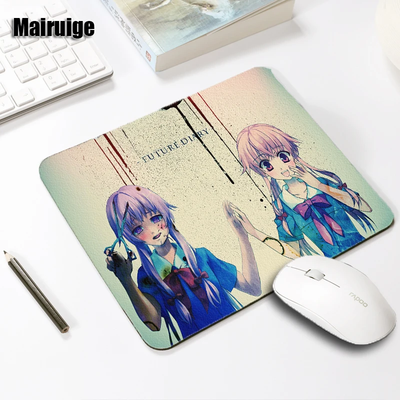 Mairuige креативный коврик для мыши в стиле аниме, дневник для будущего, Mirai Nikki Yuno Gasai Pattren стол с мышкой коврик нескользящий резиновый коврик для ПК