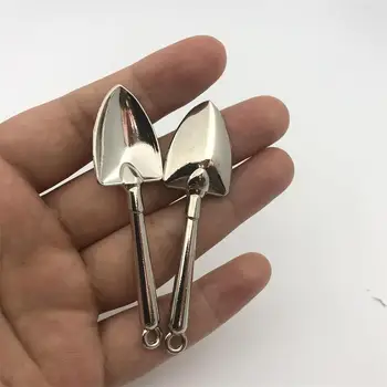 

30Pcs/Lot 7x2CM Mini garden tool iron shovel small decor scoops Cute Dollhouse Accessories