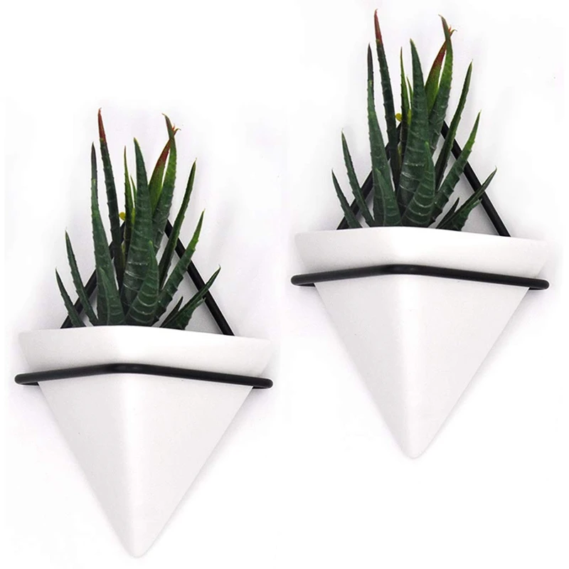 Товары для дома современные подвесные горшки для растений(2-Pack), небольшие декоративные настенные горшки для декоративный кактус и подвесных растений, настенные горшки