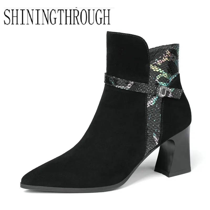 

2019 Vintage Boots Women Ankle Boots New Autumn Winter Warm Short Boots Zipper Chelsea Boots Office Prom Shoes Woman