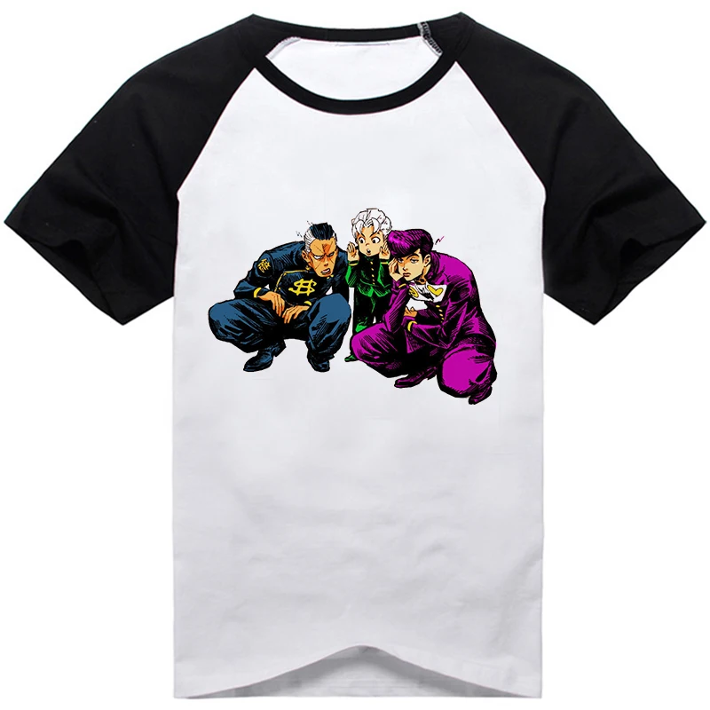 Аниме Необычные Приключения JoJo's Higashikata Josuke jorno Giovanna Бруно букциарати, модная футболка с принтом, Повседневная футболка с коротким рукавом