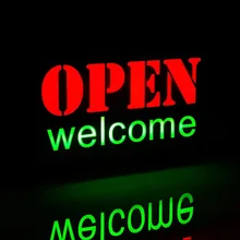 Светодиодный неоновый светильник для магазина, декоративный ультра яркий дверной бар, визуально открытый, приветственный ресторанный рекламный светильник из смолы