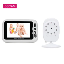Детский монитор с камерой беспроводной двухсторонний аудио ребенок успокаивающий музыка температура обнаружения младенческой видео монитор с 4,3 дюймов ЖК