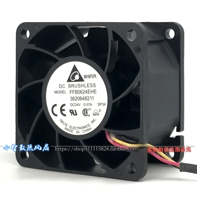 Для delta FFB0624EHE 6038 60 мм 6 см DC 24V 0.57A Инверторные вентиляторы охлаждения сервера осевой кулер