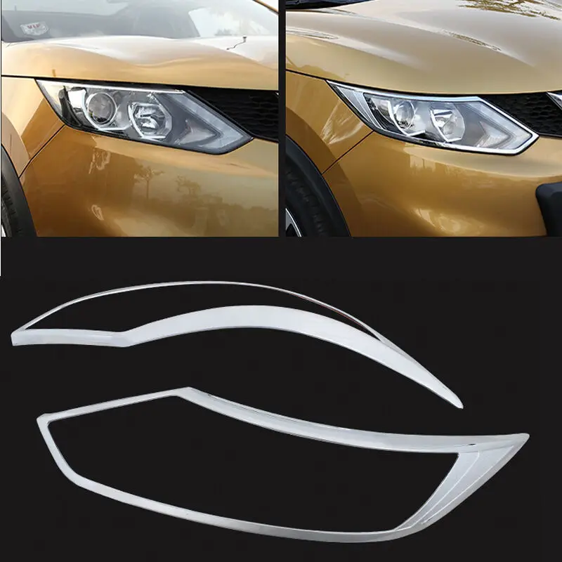 Для Nissan Qashqai Авто хромированная противотуманная фара декоративная накладка 2 шт