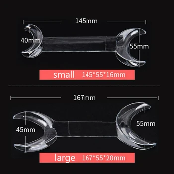 

20pc Transparent Dental Oral Retractor Double Head T-Shape Intraoral Cheek Lip Retractors Mouth Opener Orthodontic Dentist Tool
