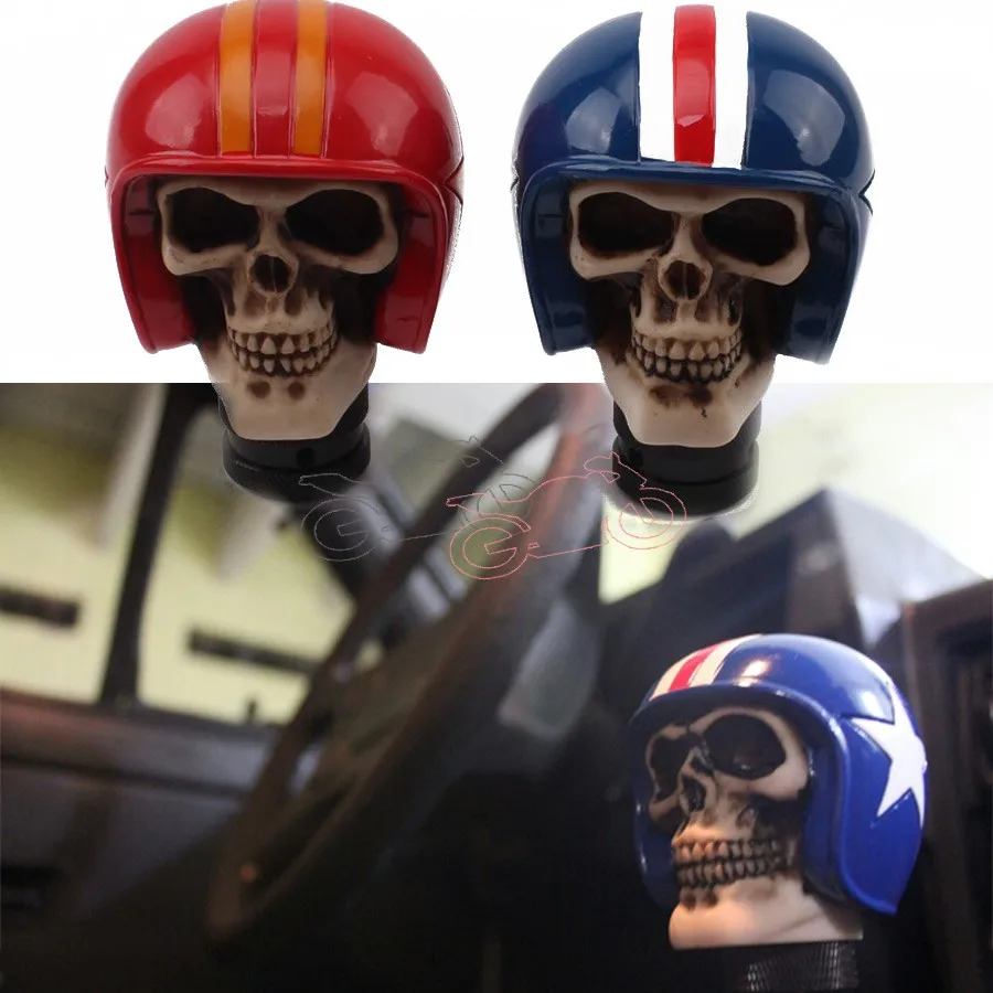 Универсальный автомобильный Грузовик Rider шлем с черепом ручка переключения передач Смола ручные ручки переключения передач наклейки для автомобиля